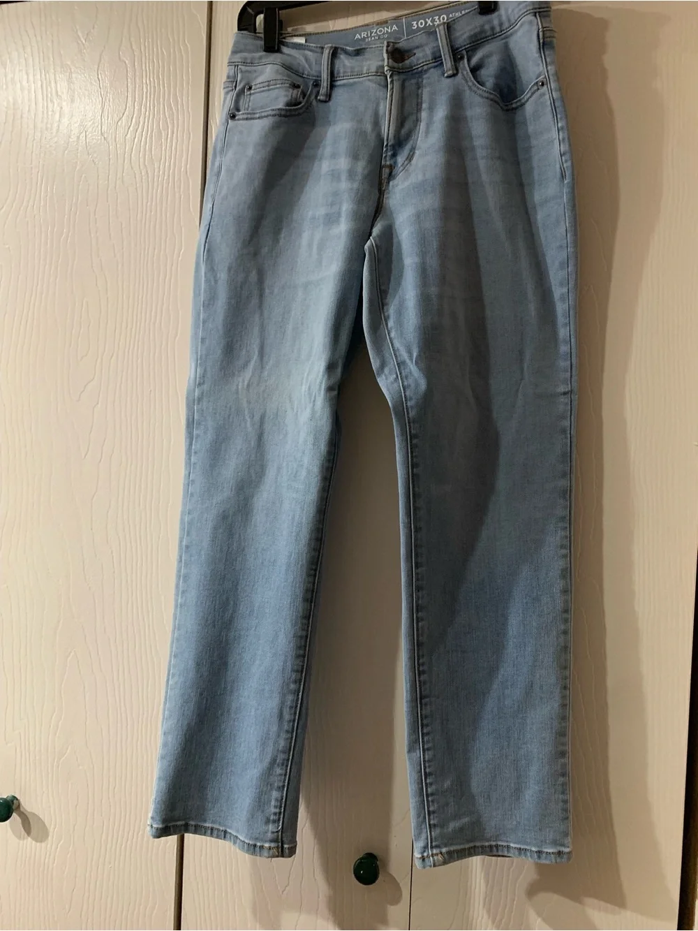 Arizona Jean Company Light Wash Straight-Leg Jeans